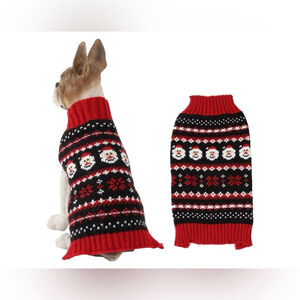 NEW Dog Cat Christmas Red Santa Ugly Christmas Sweaters S 9”-11”